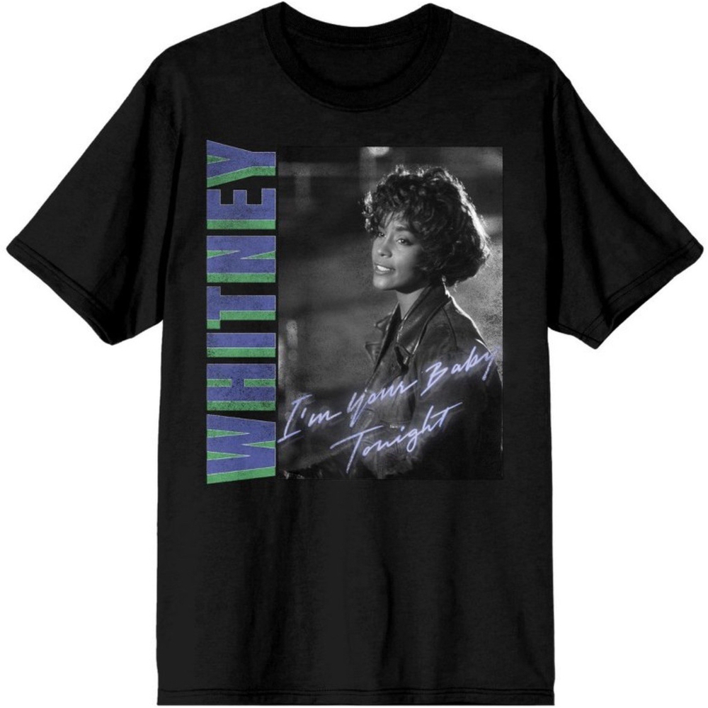 Whitney Houston I’m Your Baby Tonight Women’s Black T-shirt•Size Small• NWT